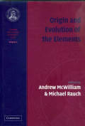 Origin and evolution of the elements