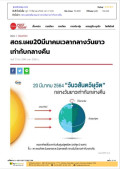 สดร.เผย20มีนาคมเวลากลางวันยาวเท่ากับกลางคืน